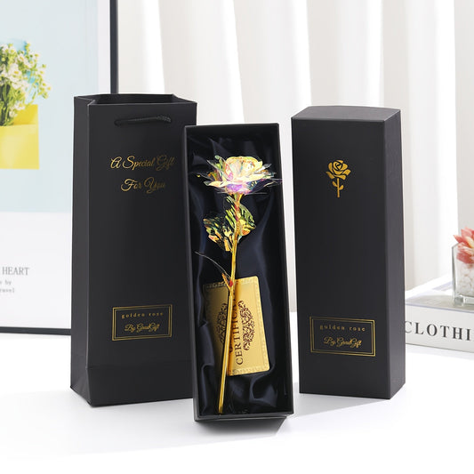 Rose décorative en coffret cadeau – Idée cadeau romantique pour femme – Objet d’ornement élégant