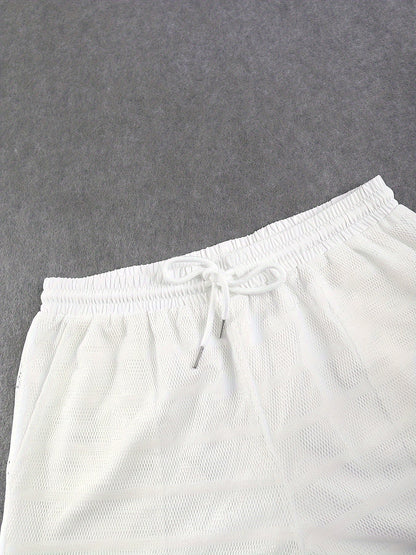 Conjunto de camiseta sin mangas y pantalones cortos para hombre, estilo deportivo casual para actividades y ocio