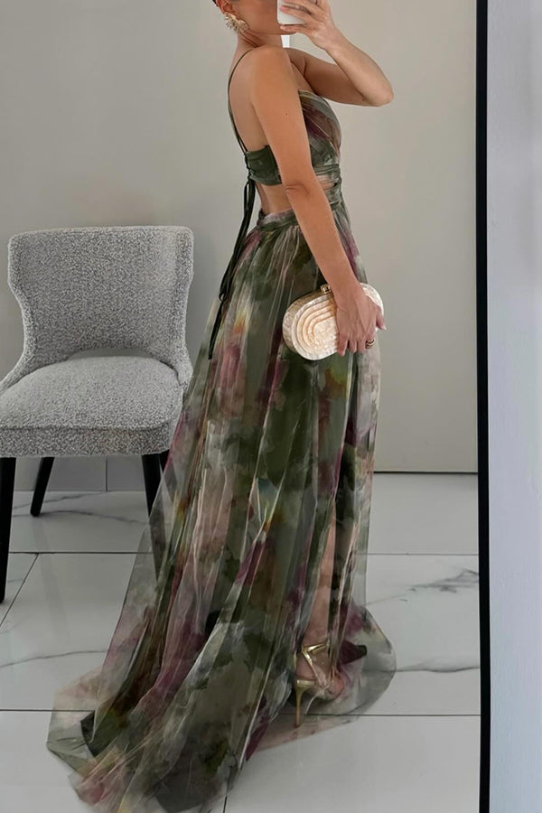 Abito lungo maxi fiorito stile serata per donna – Elegante e bohémien raffinata
