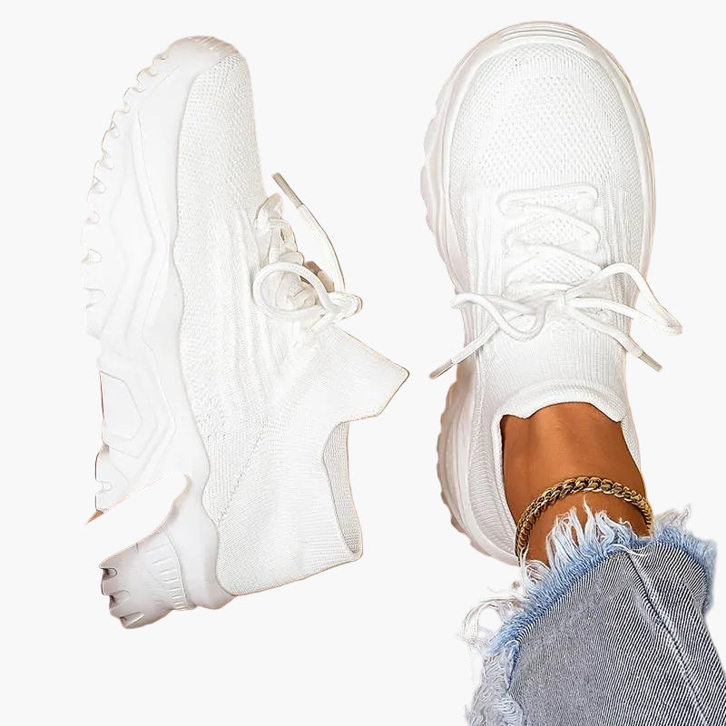 Baskets de marche tendance pour femme à semelle épaisse – Style urbain et confort quotidien