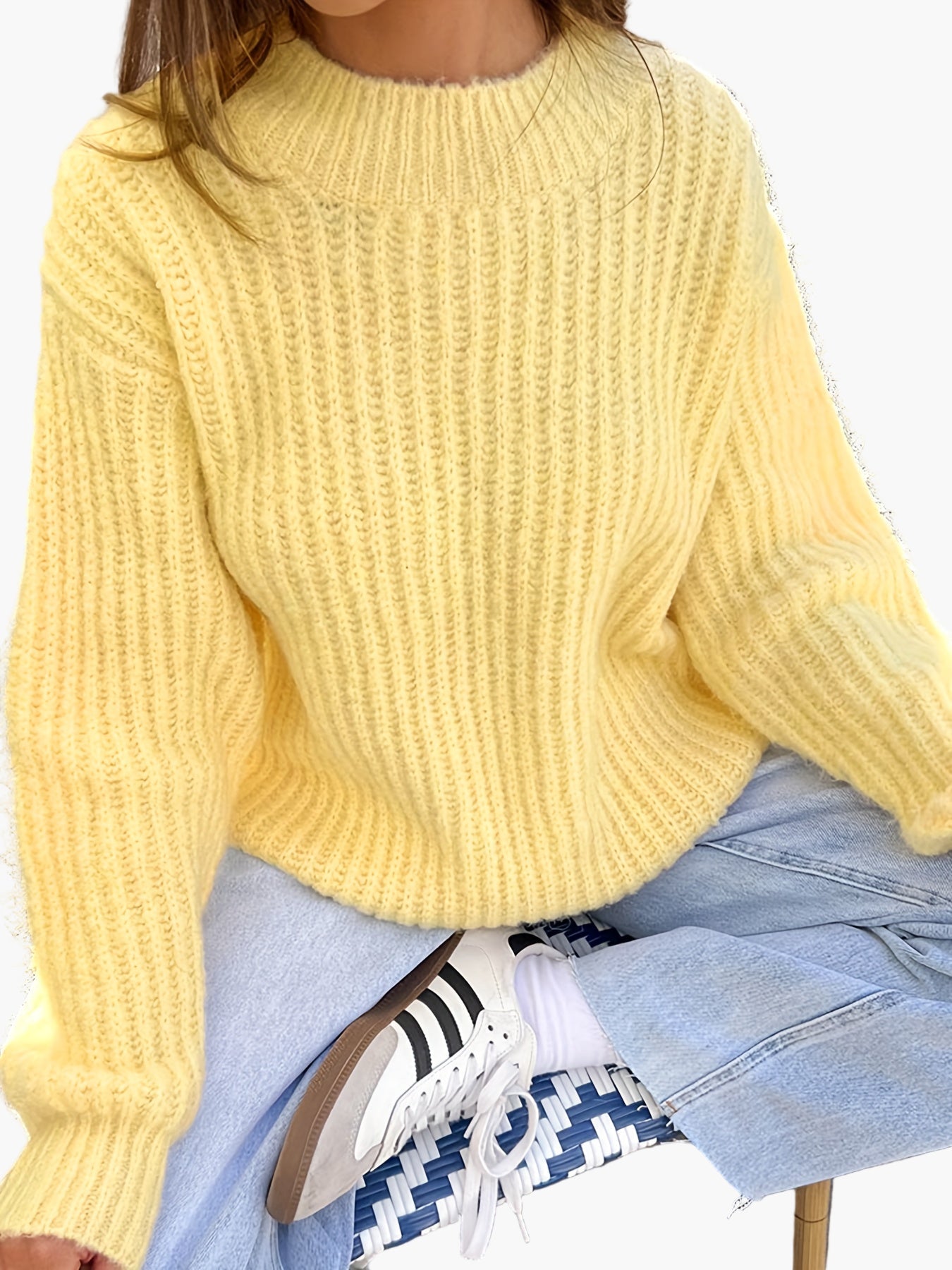 Pull décontracté femme style oversize pour automne et hiver