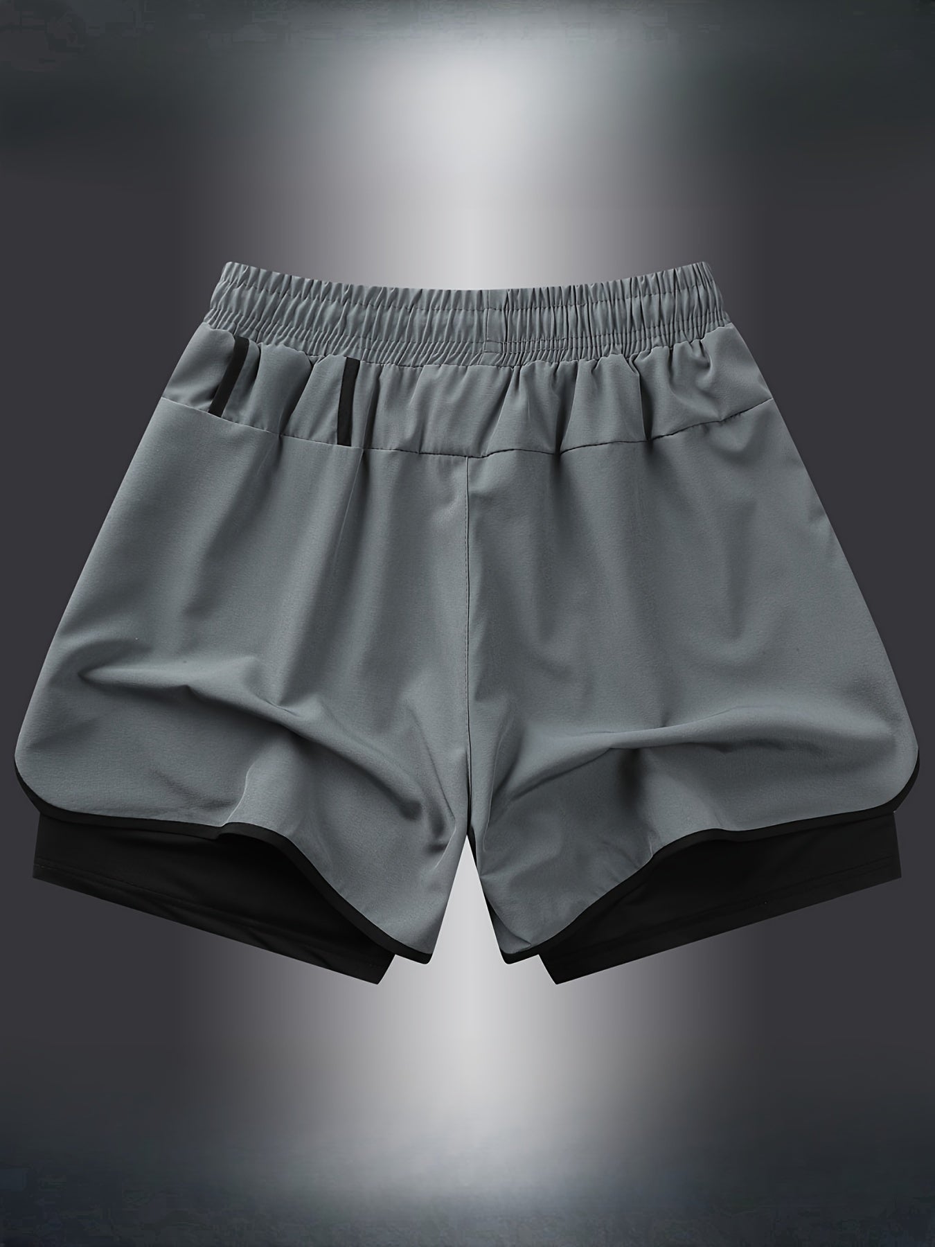 Short de sport homme 2-en-1 style running avec sous-short intégré