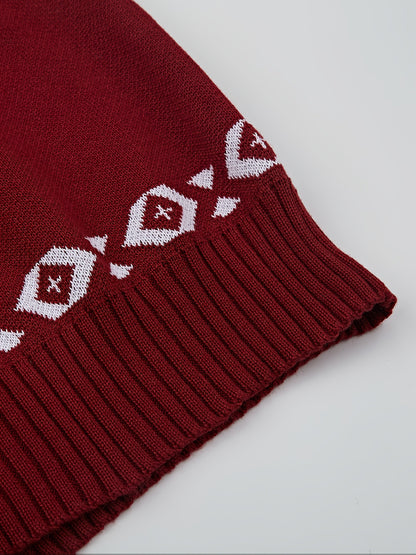 Cardigan homme style nordique à motif renne pour l'hiver, casual et festif