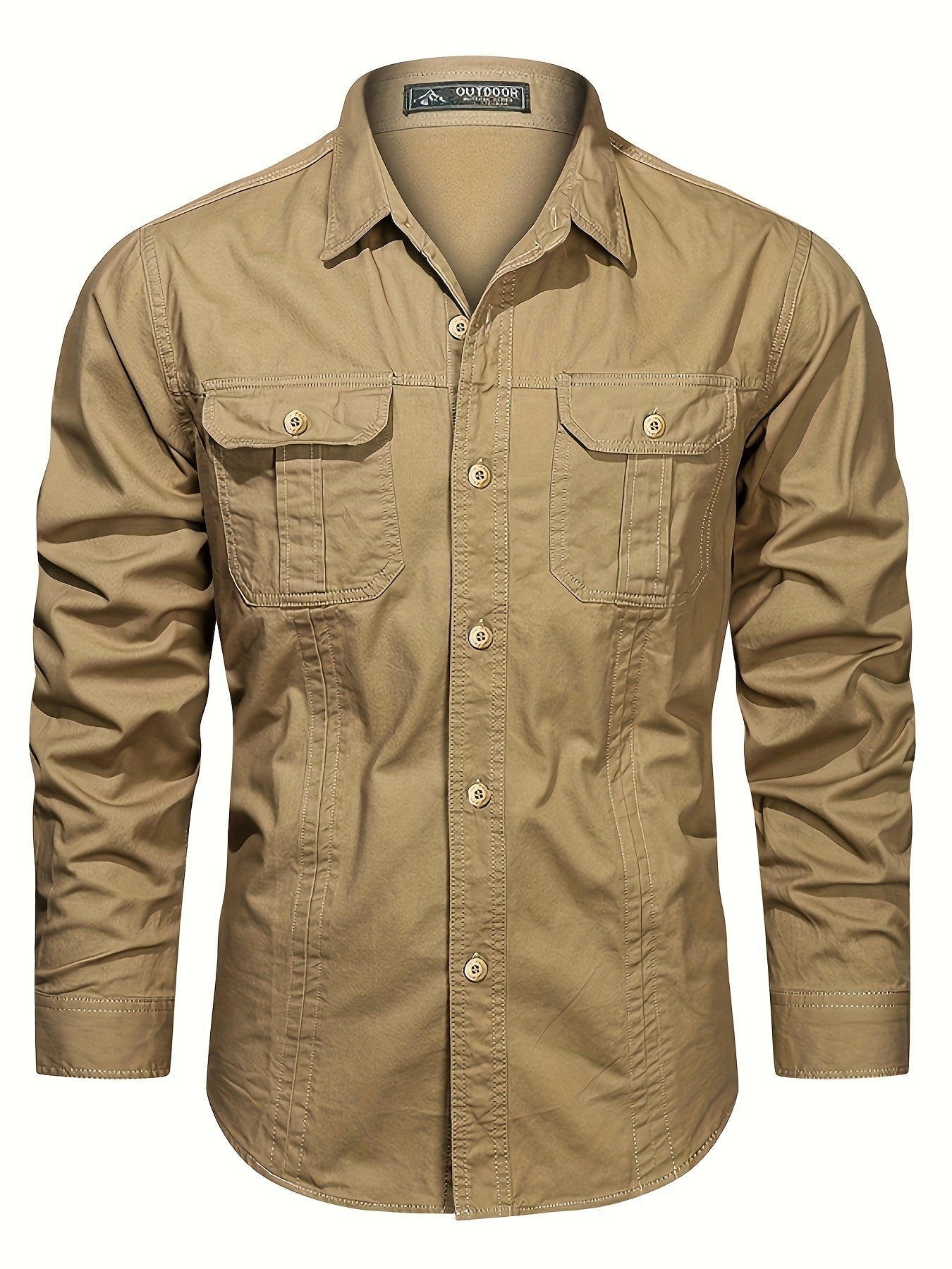 Men's casual long-sleeve shirt in outdoor style – Ideal for weekends and leisure activities