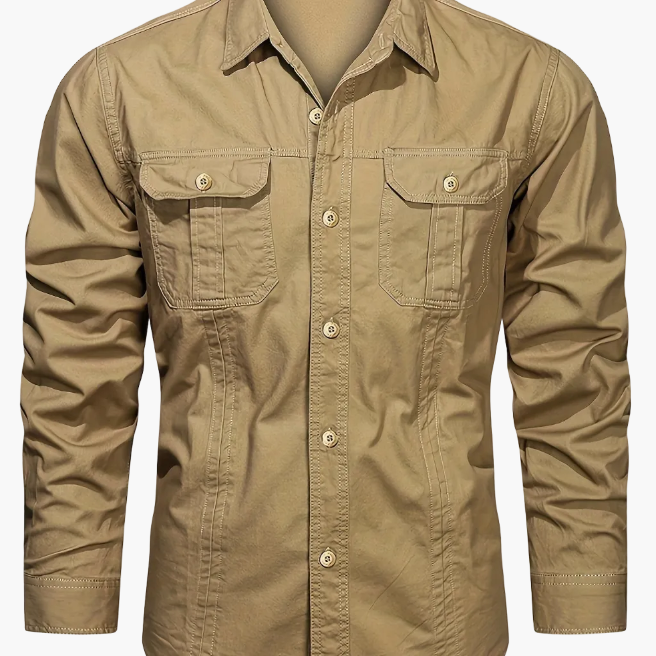 Men's casual long-sleeve shirt in outdoor style – Ideal for weekends and leisure activities
