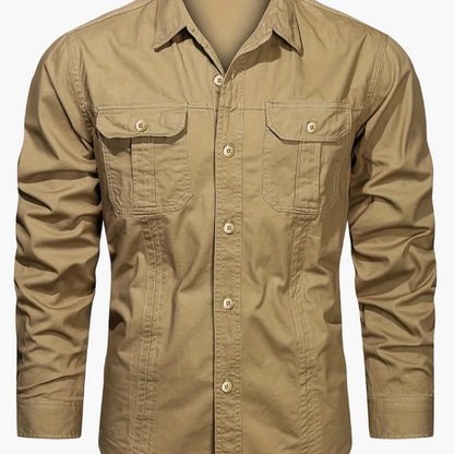 Men's casual long-sleeve shirt in outdoor style – Ideal for weekends and leisure activities