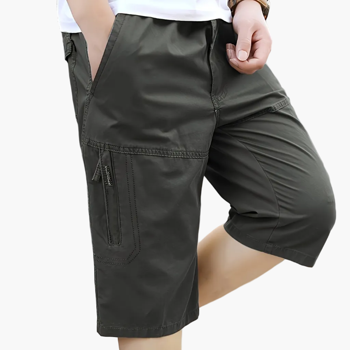 Short bermuda décontracté pour homme style outdoor avec poches zippées - idéal quotidien et loisirs