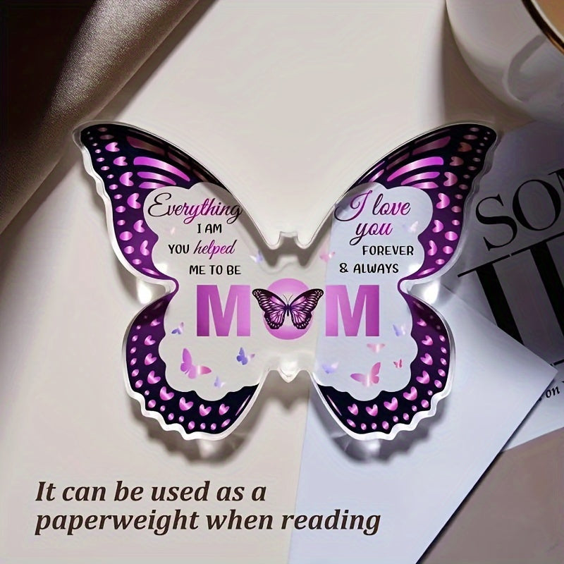 Décoration Papillon Message pour Maman – Cadeau de Remerciement et d'Amour pour Femme – Objet Décoratif Inspirant pour la Maison