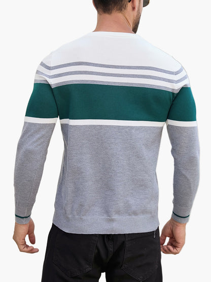 Pull-over décontracté homme à rayures style moderne pour usage quotidien