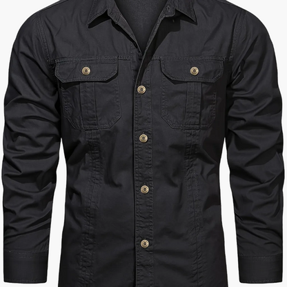 Men's casual long-sleeve shirt in outdoor style – Ideal for weekends and leisure activities