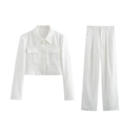 Jane – Costume Élégant avec Pantalon Droit