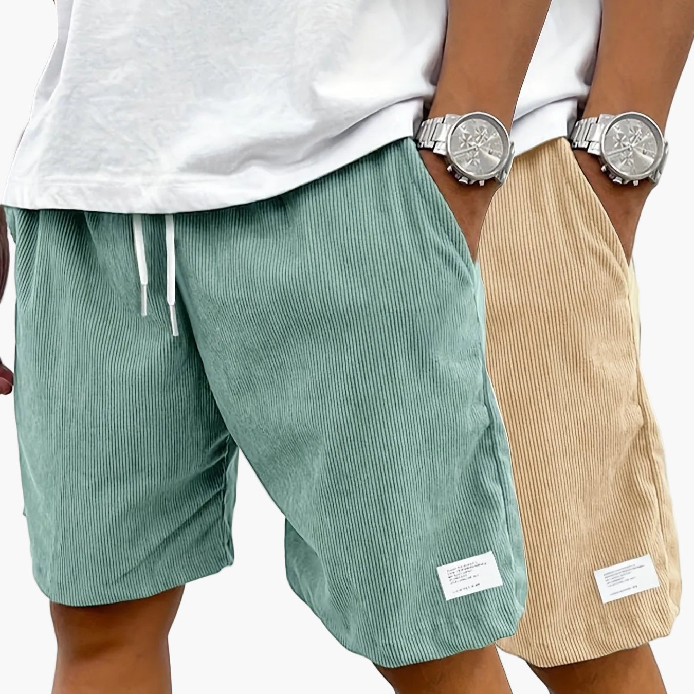 Short vintage décontracté pour homme avec poches – Style urbain idéal pour l'été et les loisirs