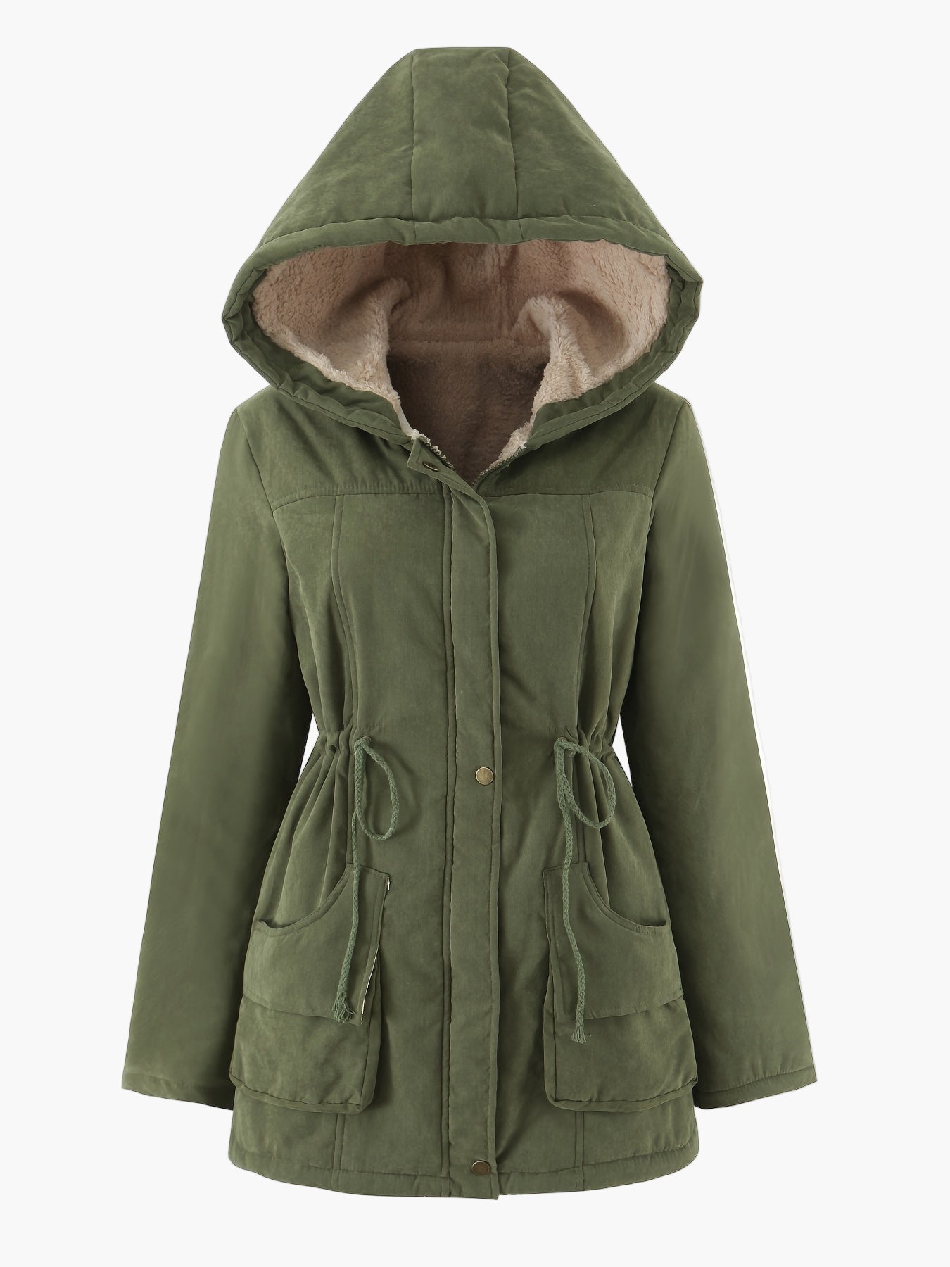 Parka femme à capuche style décontracté pour l'hiver
