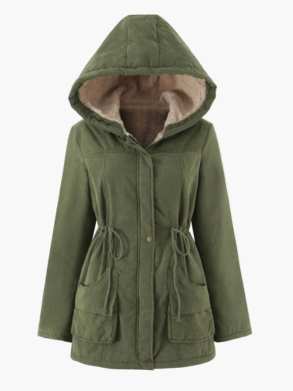 Parka femme à capuche style décontracté pour l'hiver