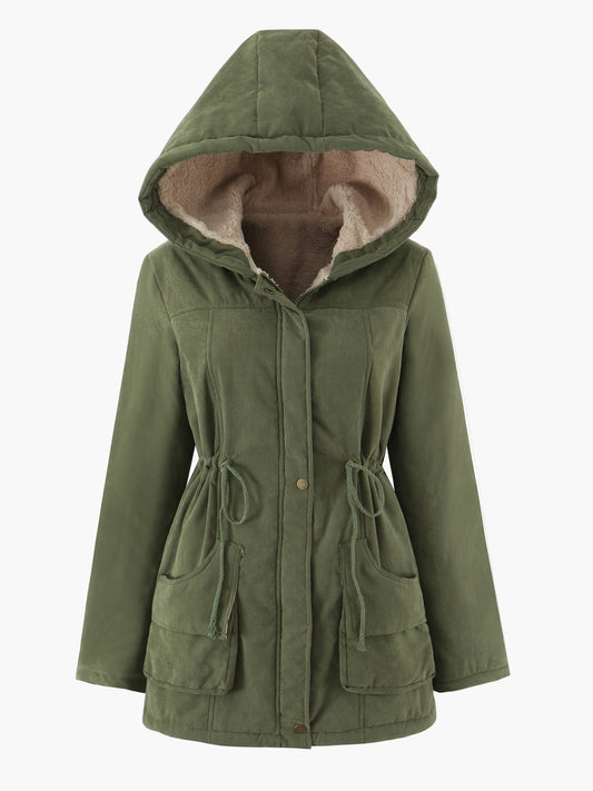 Parka femme à capuche style décontracté pour l'hiver