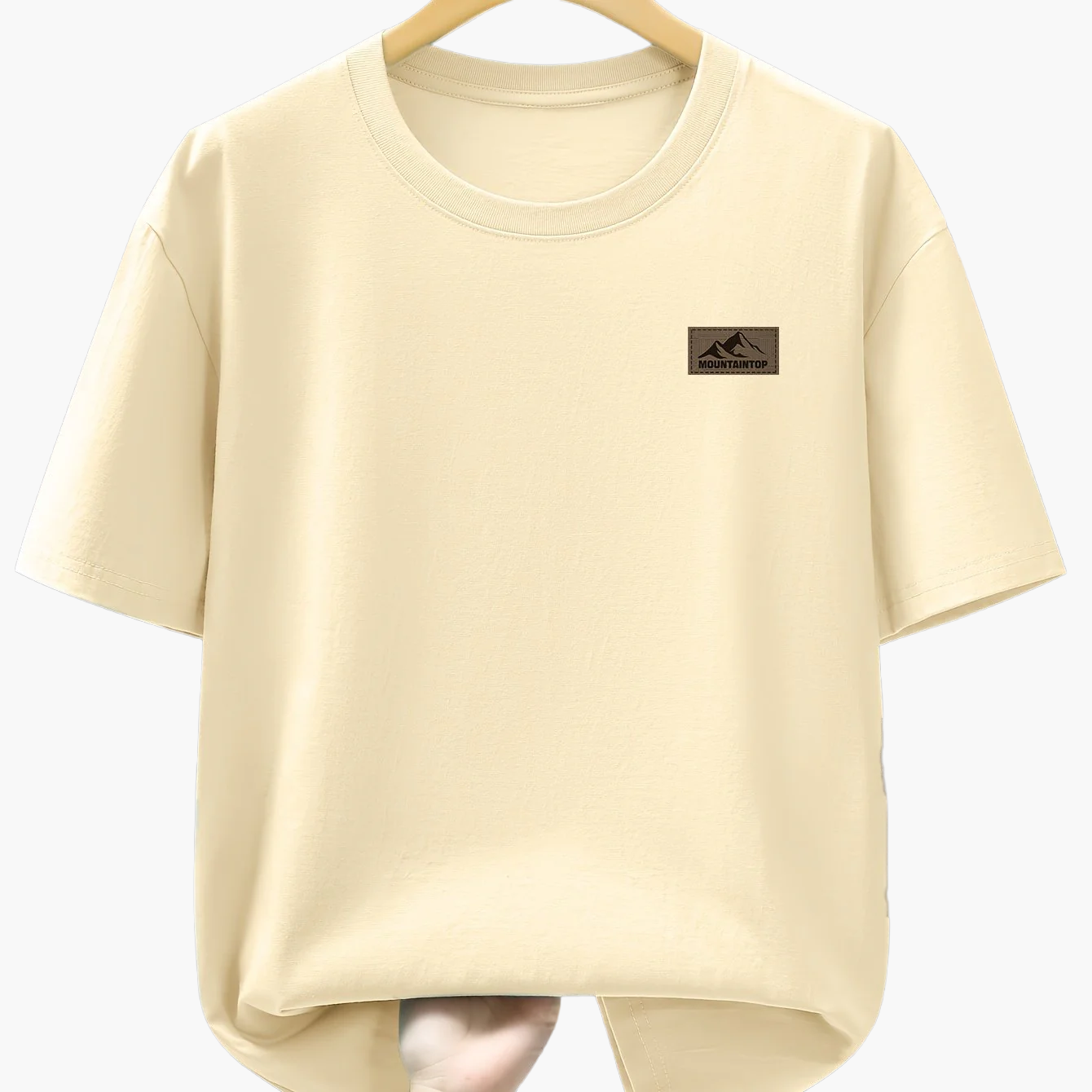 Casual men's T-shirt with mountain print, sporty style – Ideal for leisure and weekends