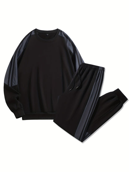 Casual heren trainingspak, sportswear stijl, lange mouwen, ideaal voor herfst/winter