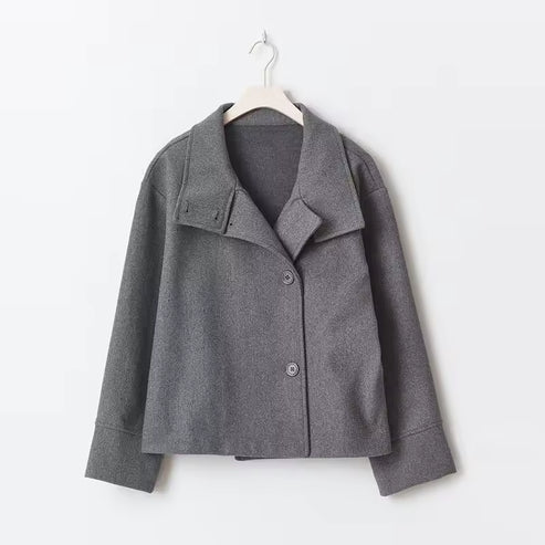 Manteau court à double boutonnage style élégant pour femme - Veste moderne mi-saison