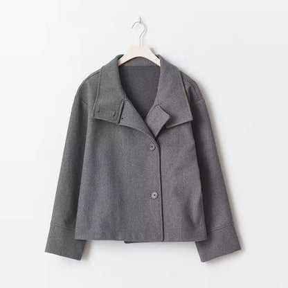 Manteau court à double boutonnage style élégant pour femme - Veste moderne mi-saison