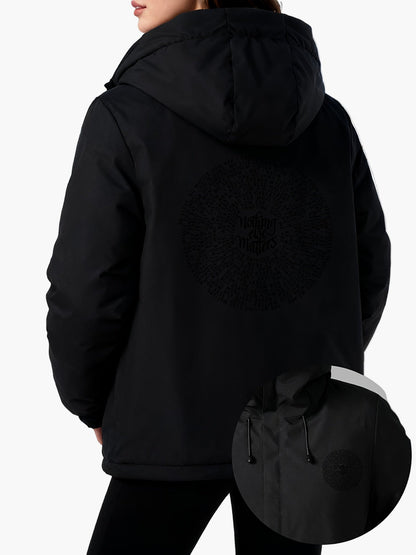 Veste d'hiver femme style urbain avec capuche et motif « Nothing Else Matters » – Casual, idéale pour le quotidien