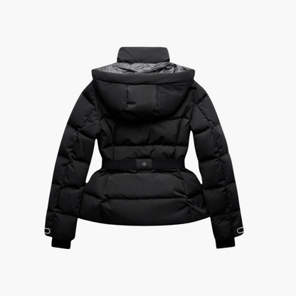 Veste doudoune femme ceinturée élégante et imperméable pour hiver