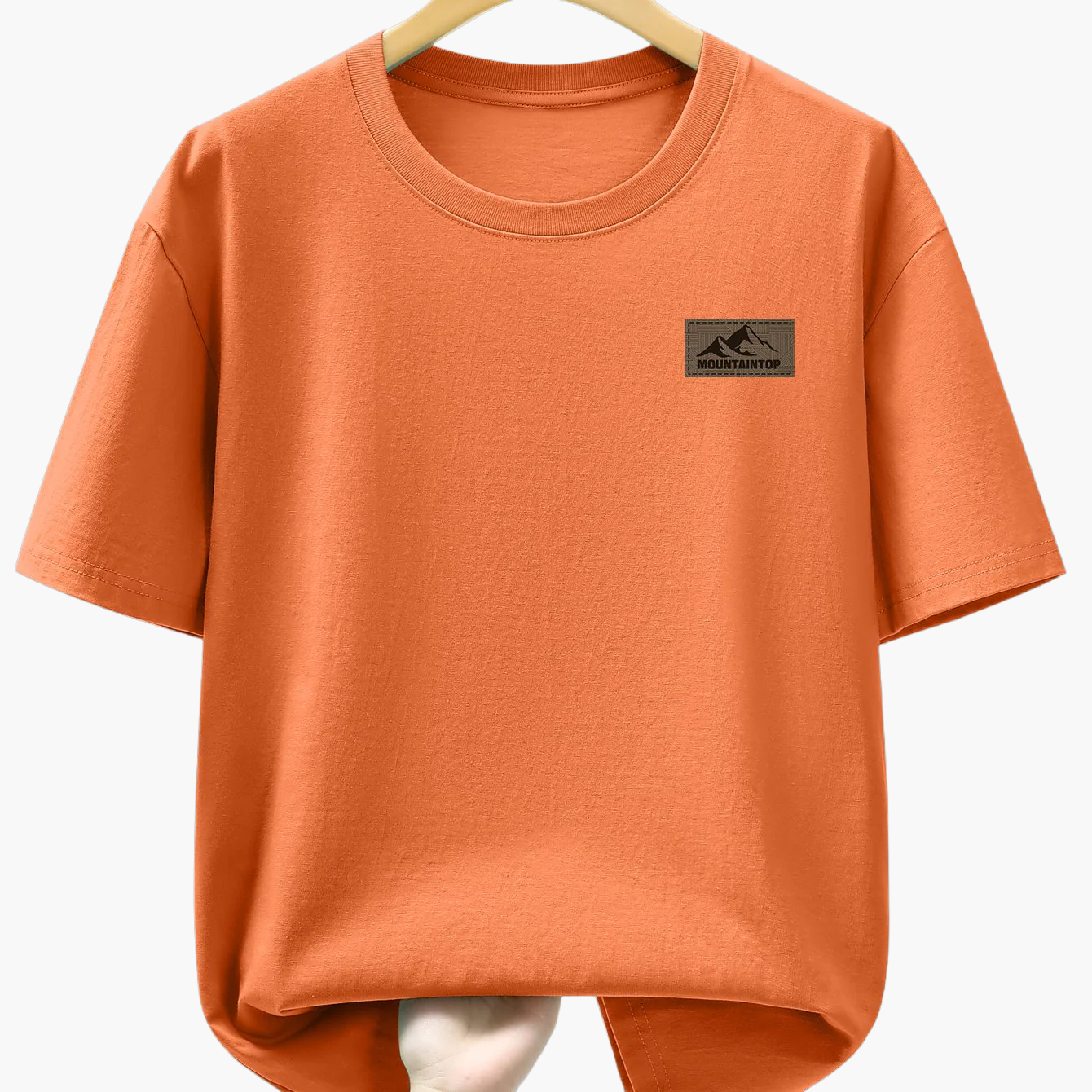 Casual men's T-shirt with mountain print, sporty style – Ideal for leisure and weekends