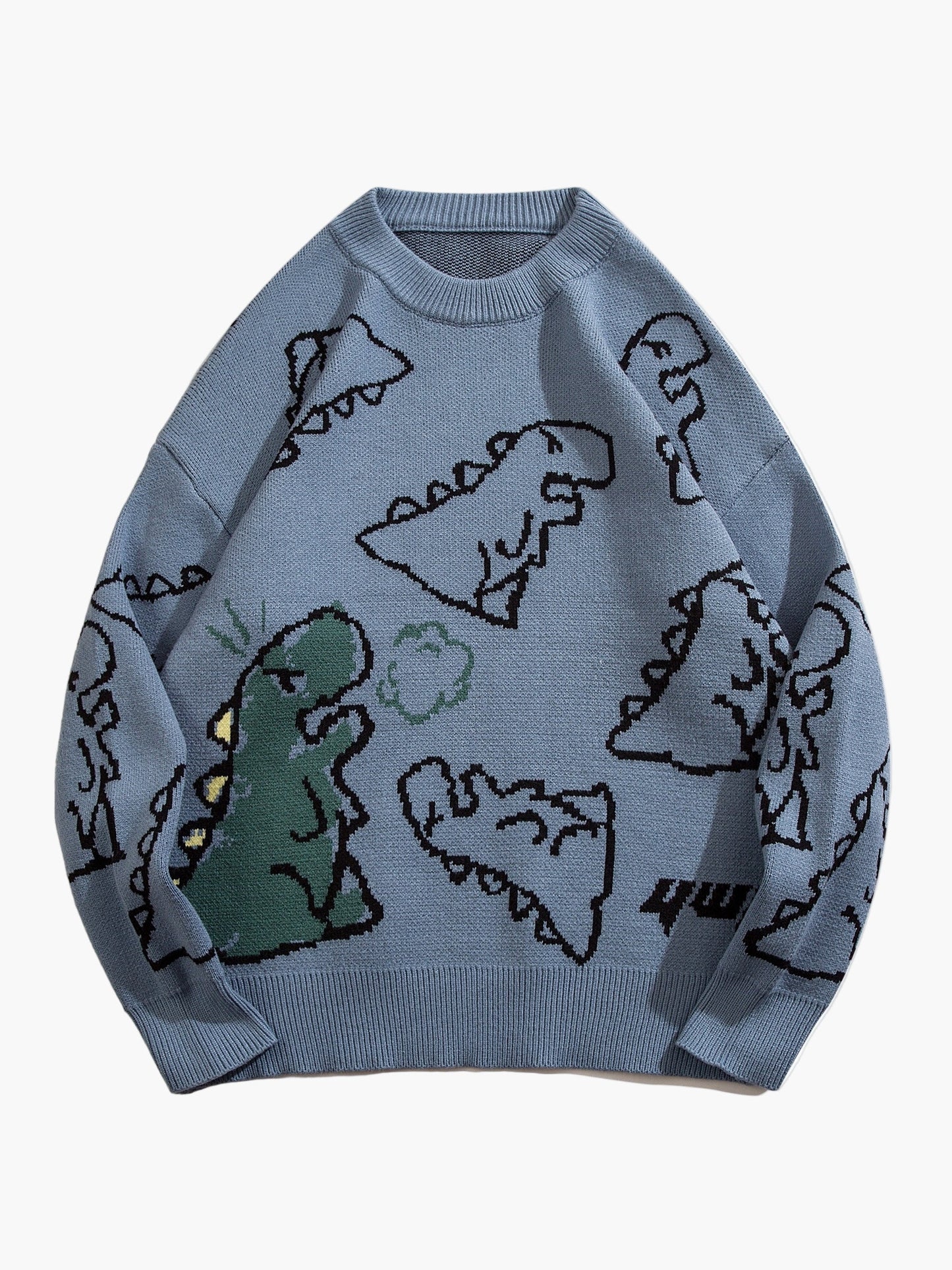 Pull-over décontracté motif dinosaure pour homme adolescent – style streetwear tendance