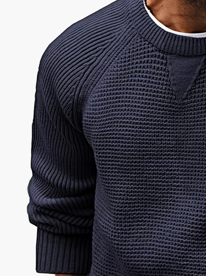 Pull homme style vintage à col rond – Pull-over décontracté pour toutes saisons