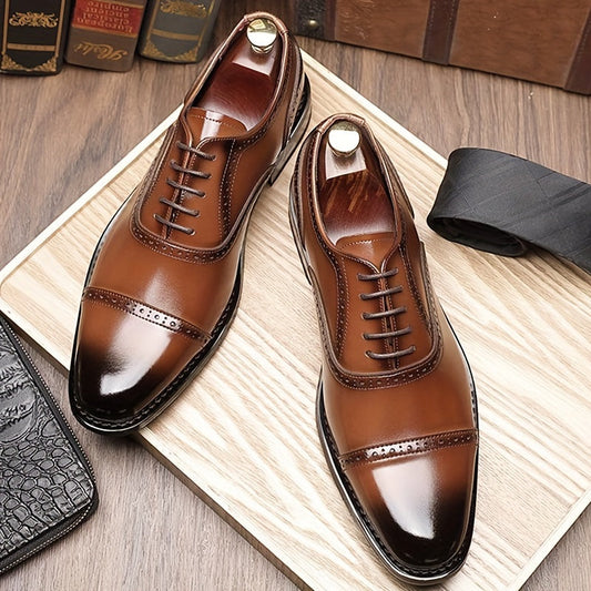 Elegante nette herenschoenen met veters, geschikt voor zakelijke en dagelijkse stijl