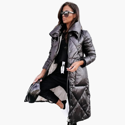 Manteau Long Matelassé Élégant Femme – Parka Hiver Tendance et Confort