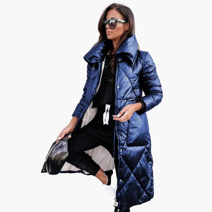 Manteau Long Matelassé Élégant Femme – Parka Hiver Tendance et Confort