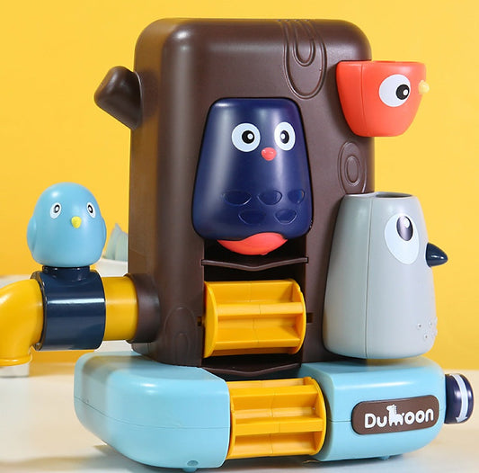 Jouet éducatif arbre interactif pour enfants – Maison d’oiseaux, jeu d’eau et d’adresse