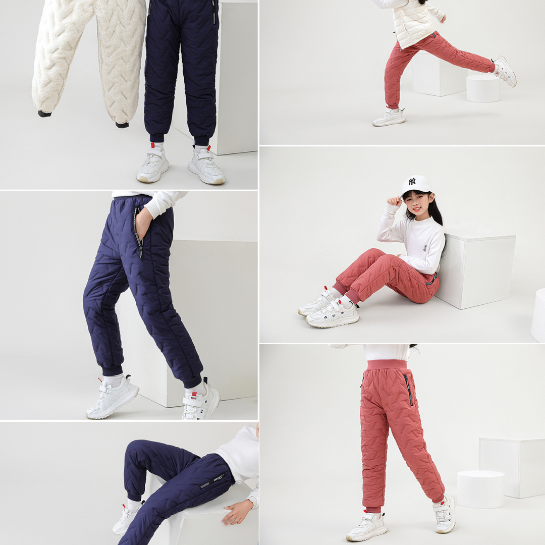 Pantalon d'hiver chaud imperméable pour enfants – Style outdoor, idéal pour activités hivernales
