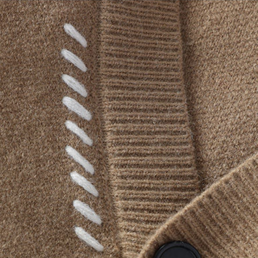 Cardigan boutonné homme style décontracté chic, idéal pour l’automne et l'hiver