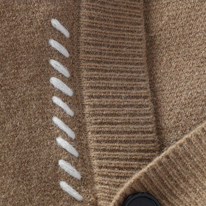 Cardigan boutonné homme style décontracté chic, idéal pour l’automne et l'hiver