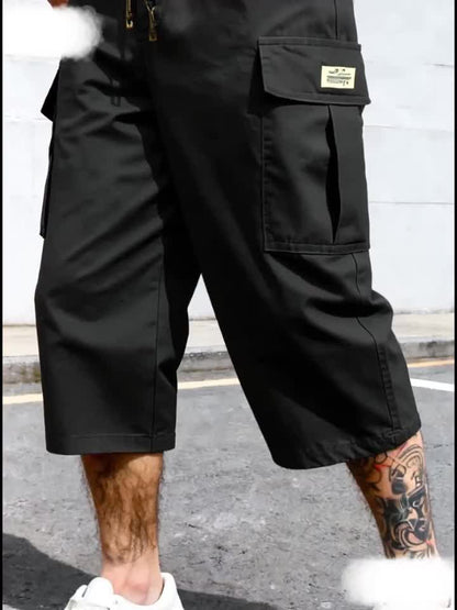 Bermuda cargo décontractée pour homme, style urbain polyvalent