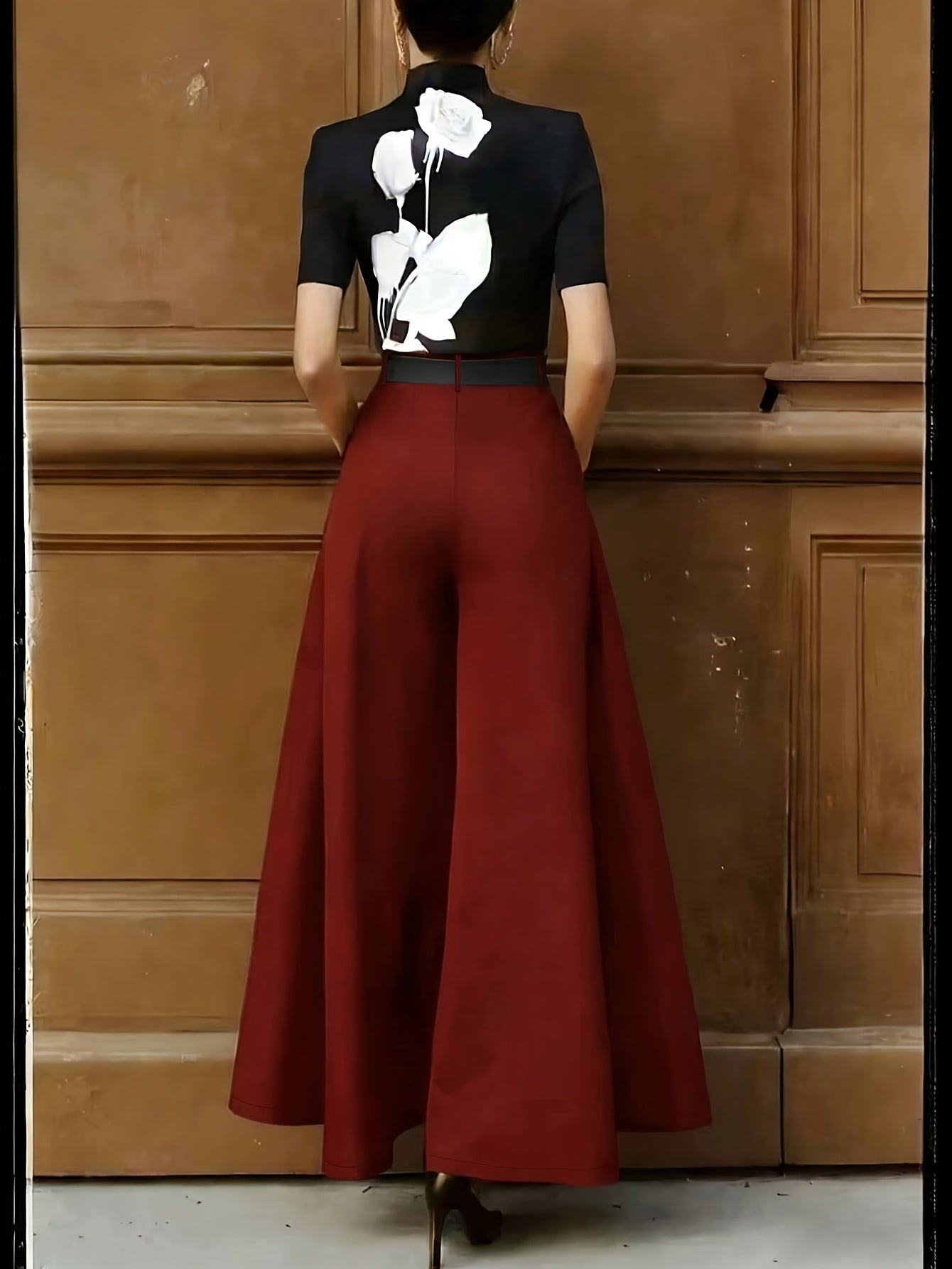 Pantalon large femme style élégant pour occasions formelles et quotidiennes
