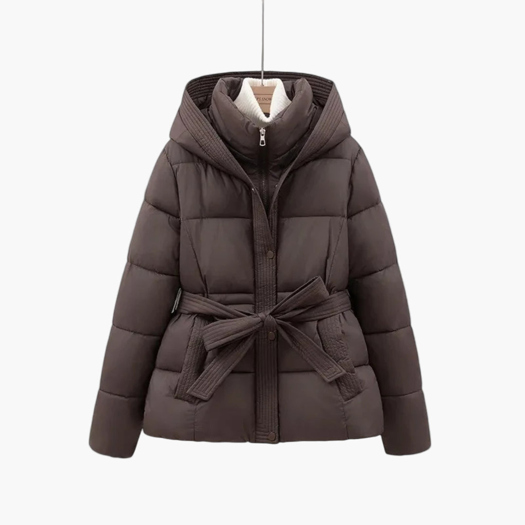 Manteau d'hiver ceinturé style parka pour femme – Élégance et chaleur urbaine