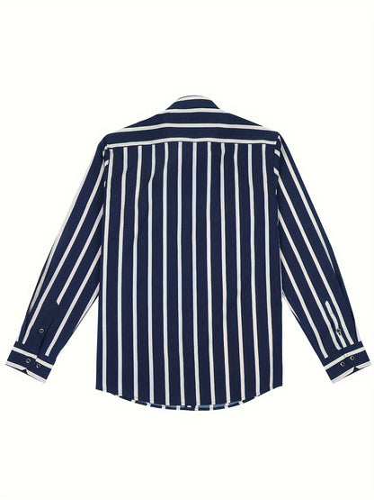 Camisa de rayas estilo casual para hombre – Ideal para salidas y ocasiones informales