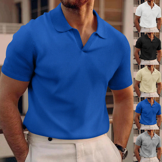 Polo homme manches courtes style slim chic décontracté été