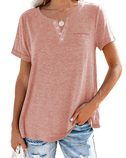 Nicole – T-shirt ample à manches courtes et col en V