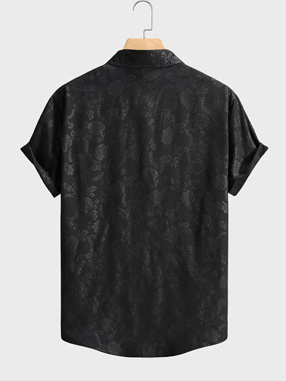 Chemise à motifs floraux style décontracté pour homme – Idéale pour la ville et les sorties tendance