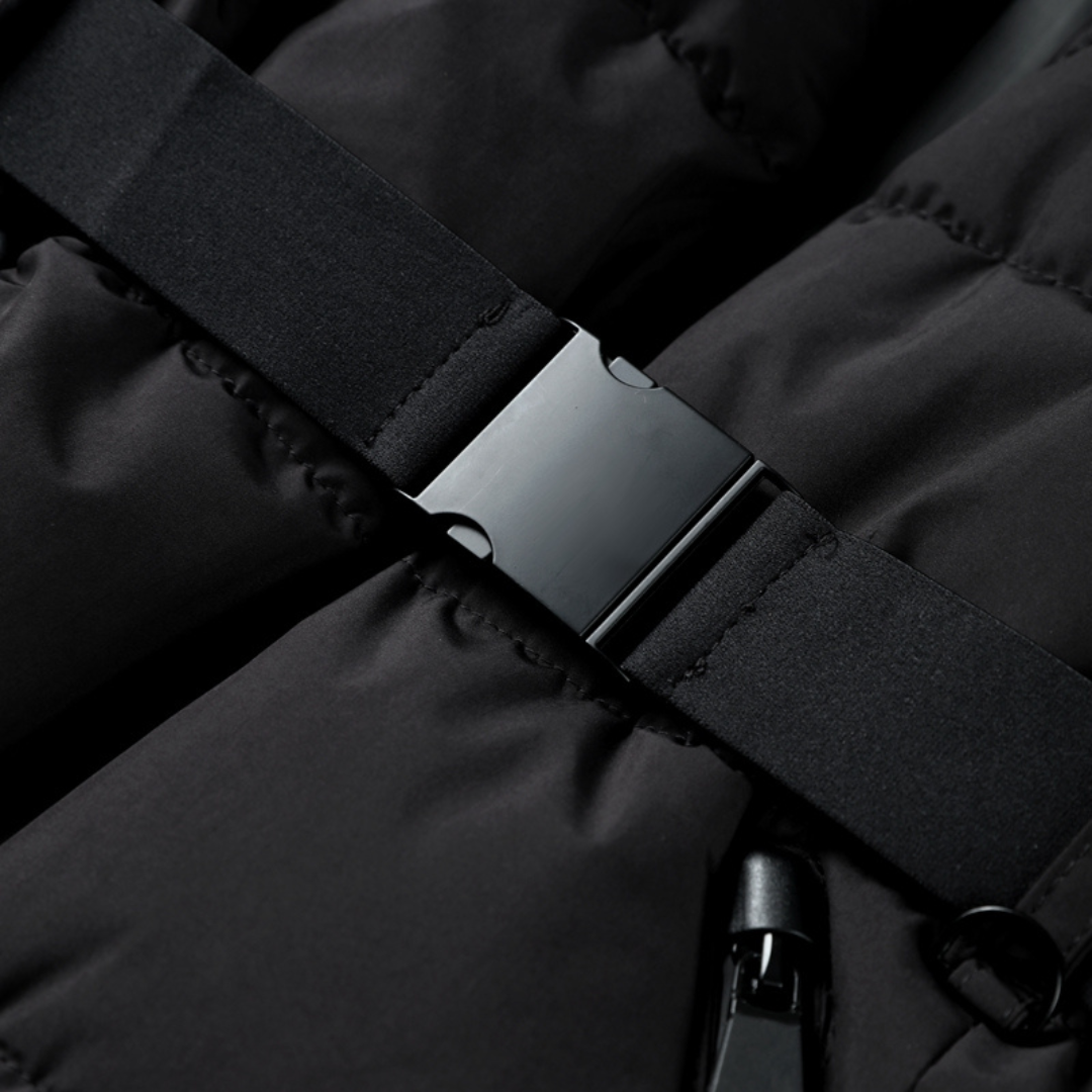 Veste doudoune femme ceinturée élégante et imperméable pour hiver