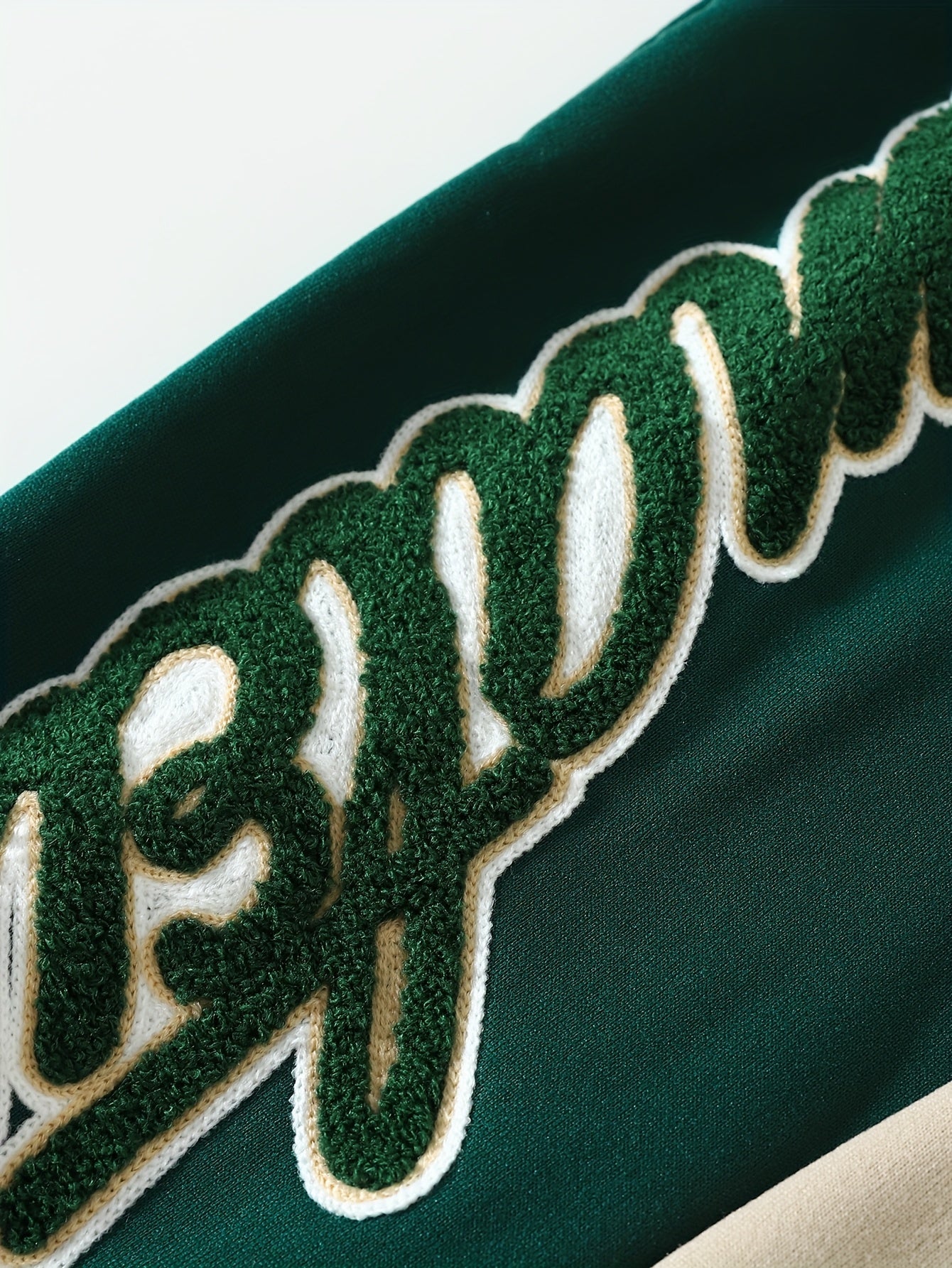 Varsitystijl universiteitsset voor heren, casual sportieve jas en broek, trendy