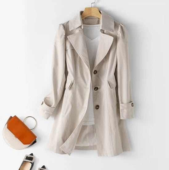 Betty – Trench-coat printemps et automne style coréen slim long