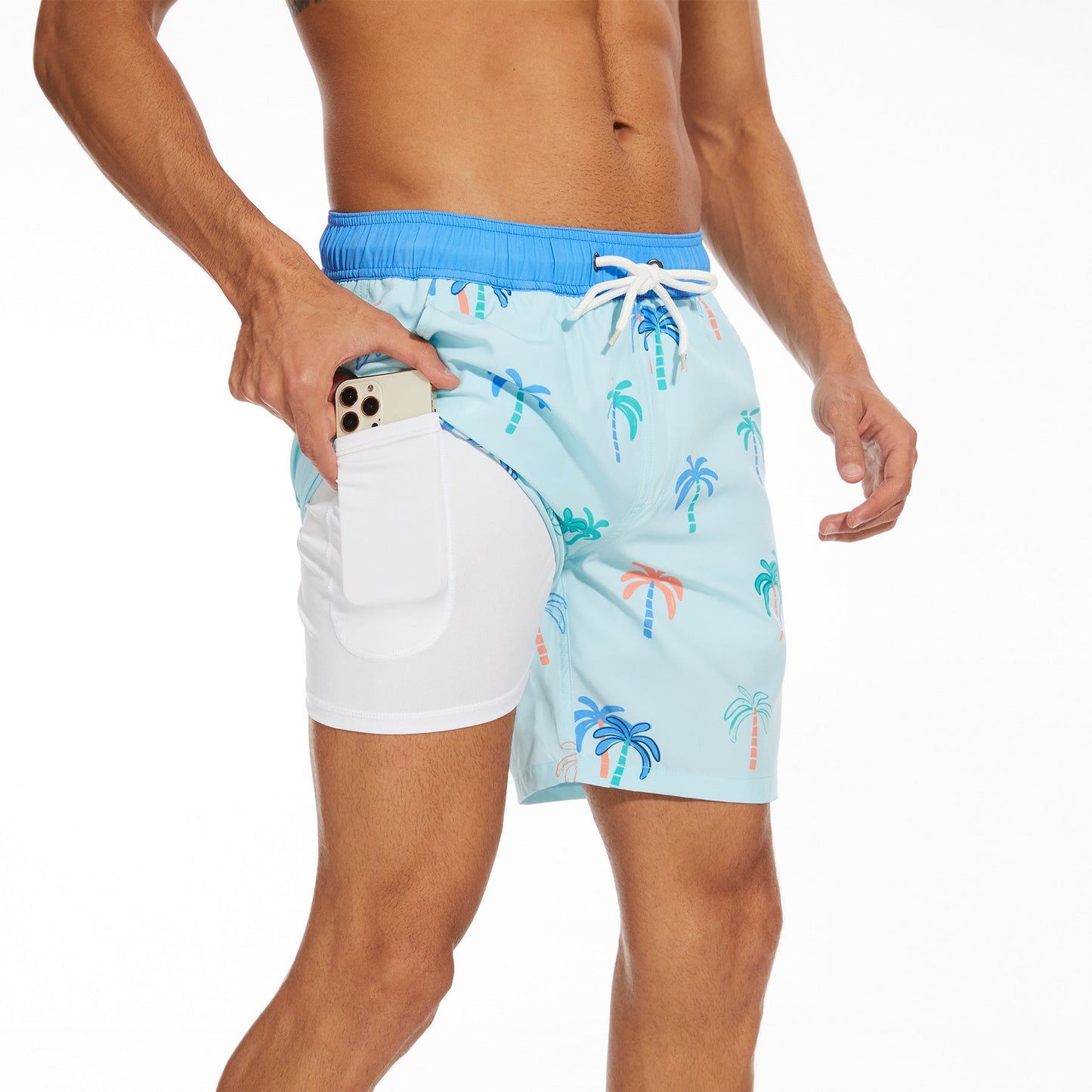 Short de bain homme style sportif avec poche intégrée – Idéal plage et activités estivales