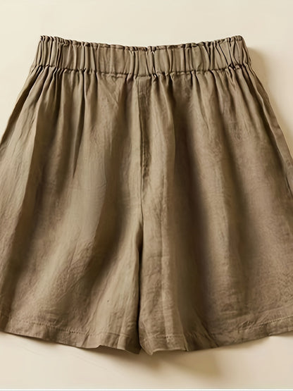 Shorts vita alta donna taglio ampio stile casual estivo