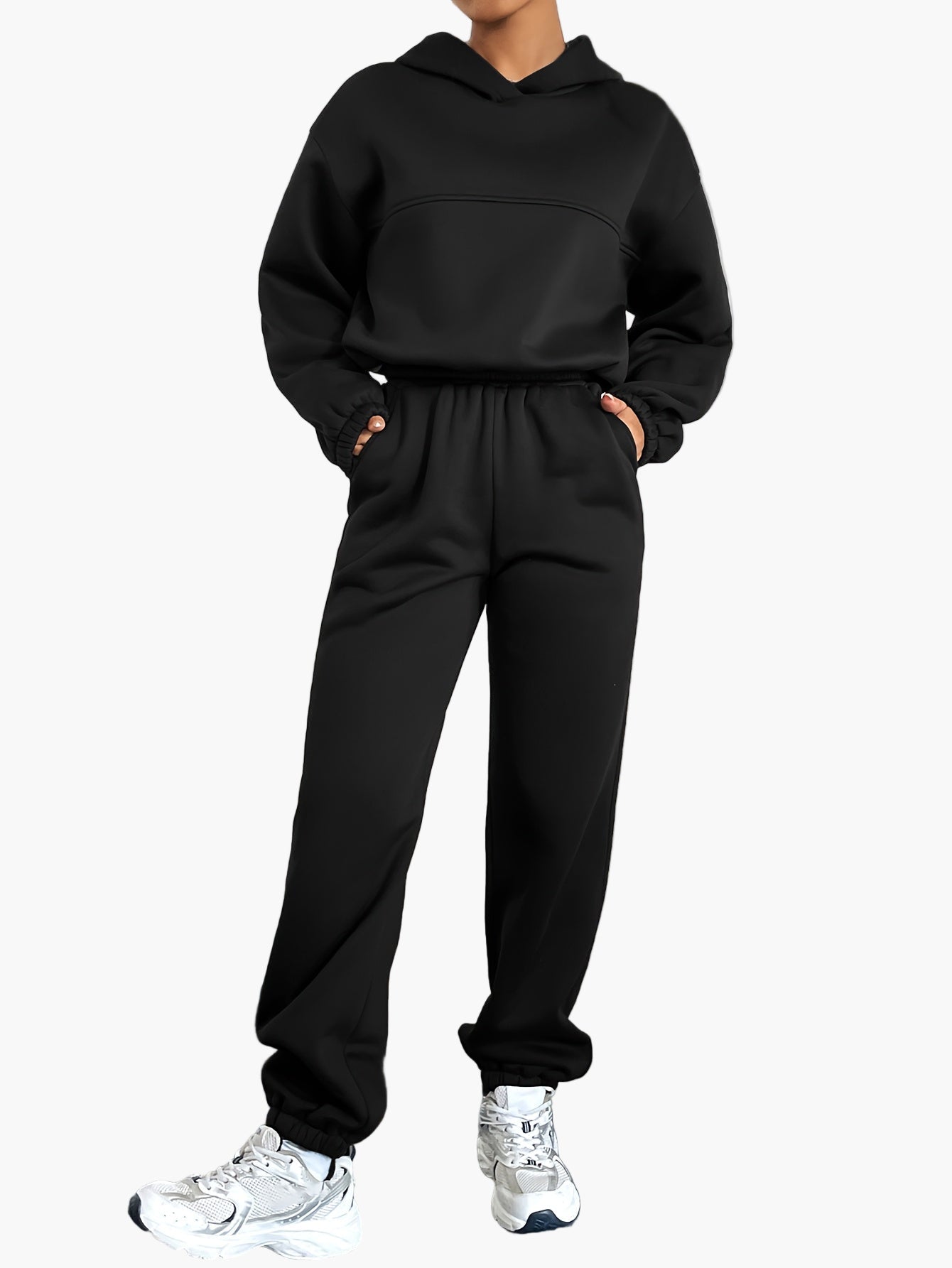 Ensemble de survêtement décontracté pour femme - sweat à capuche et pantalon jogging - Style urbain confortable