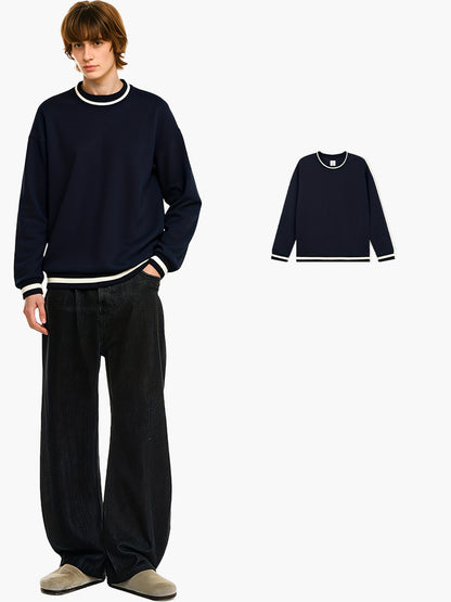 Pull à col rond homme style casual pour sorties nocturnes