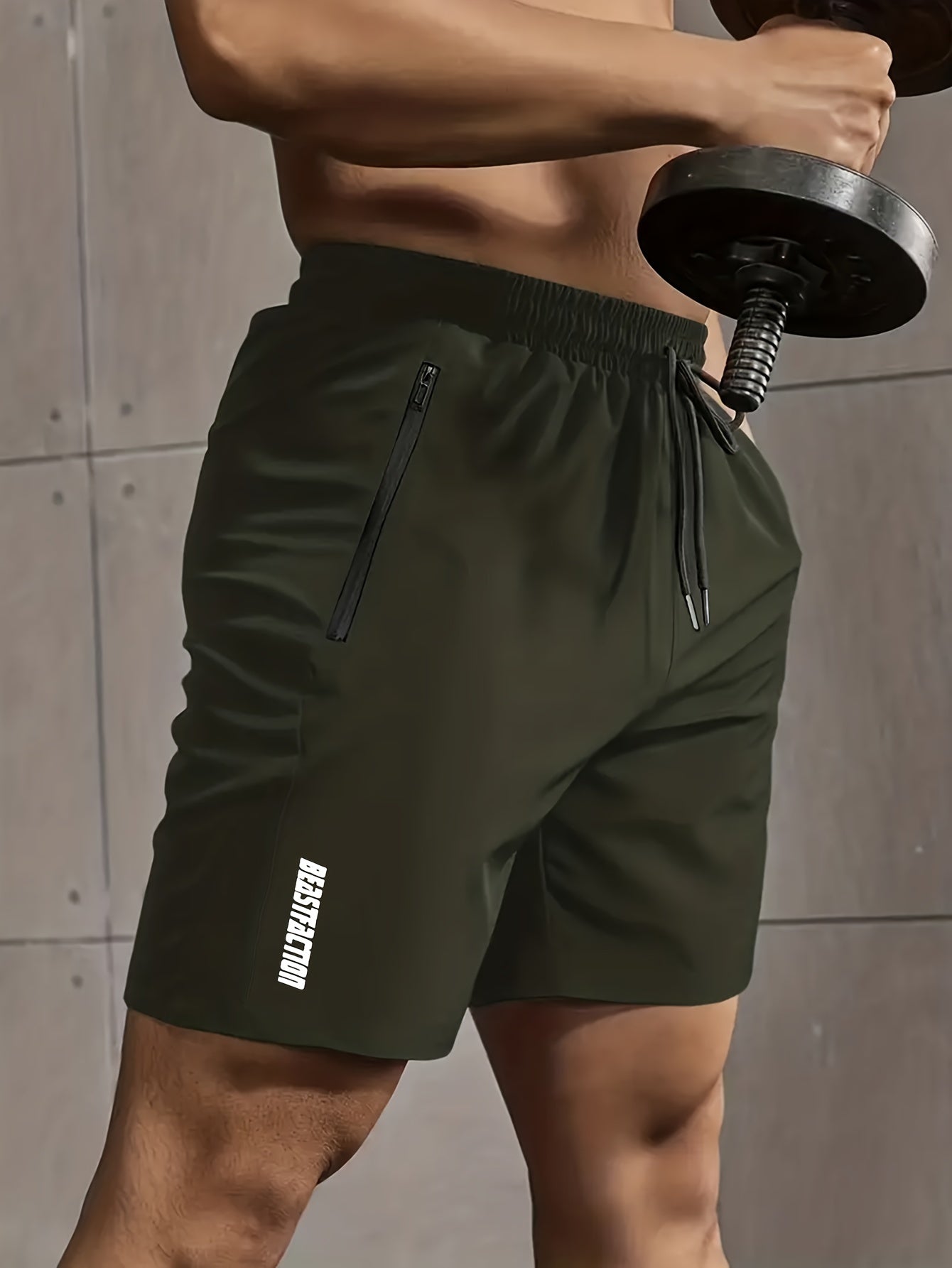 Korte sportbroek voor heren in fitnessstijl met ritszakken - Ideaal voor training en sportschool